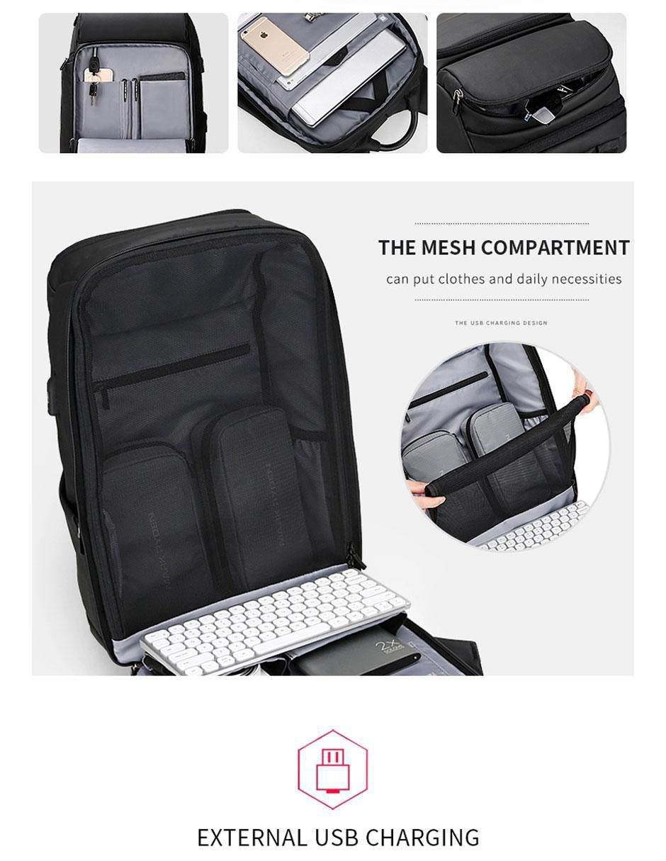 Mochila para viaje Mark Ryden impermeable para hombre