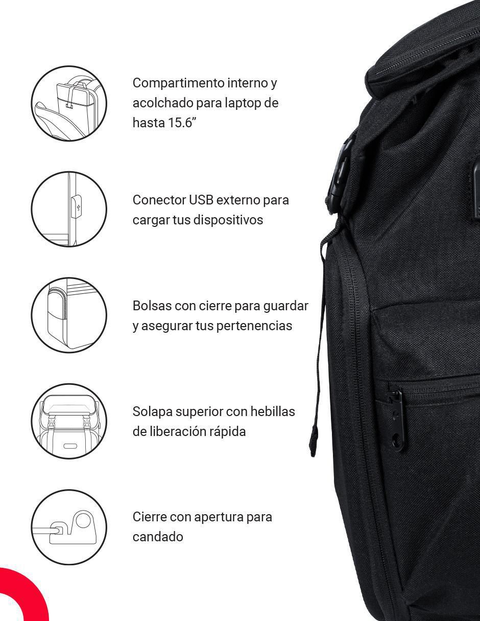 Mochila porta laptop Techzone Glory 17 pulgadas