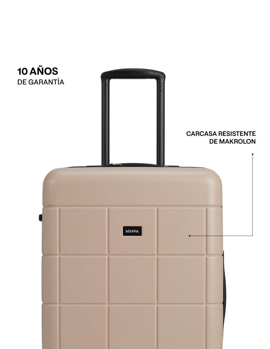 MALETA RÍGIDA, CH, BEIGE