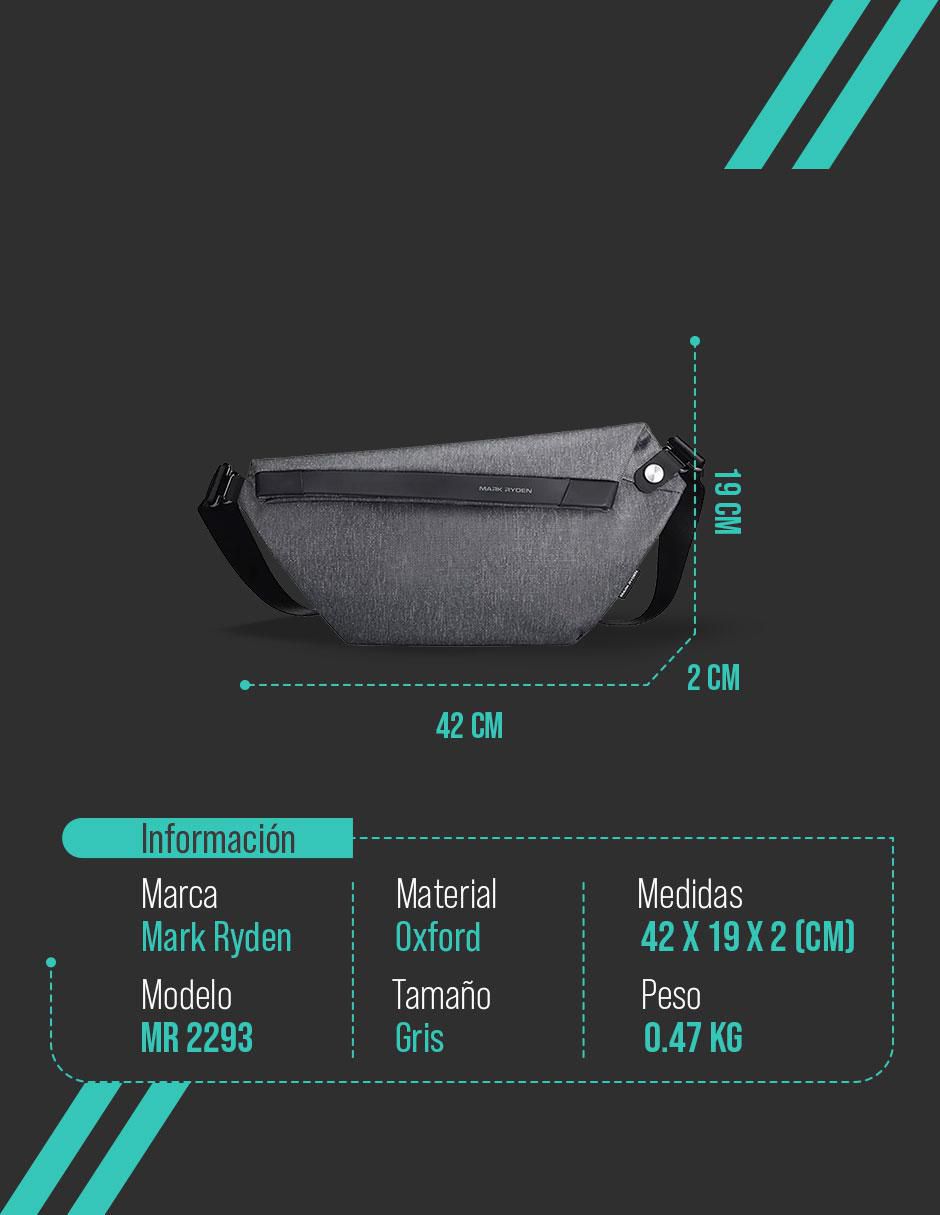 Mochila bandolera impermeable unisex 11
