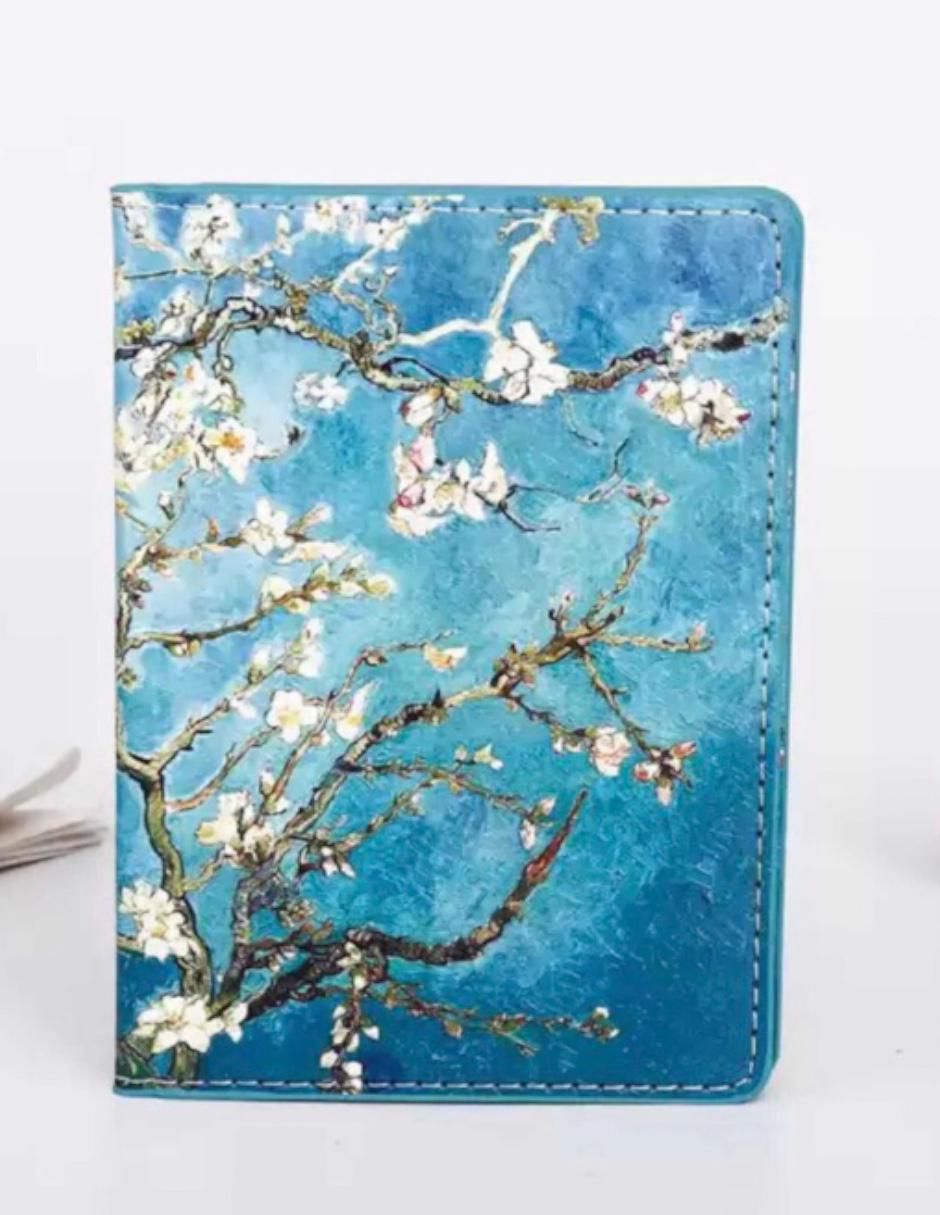 Porta pasaporte Almendro en Flor de sintético 2