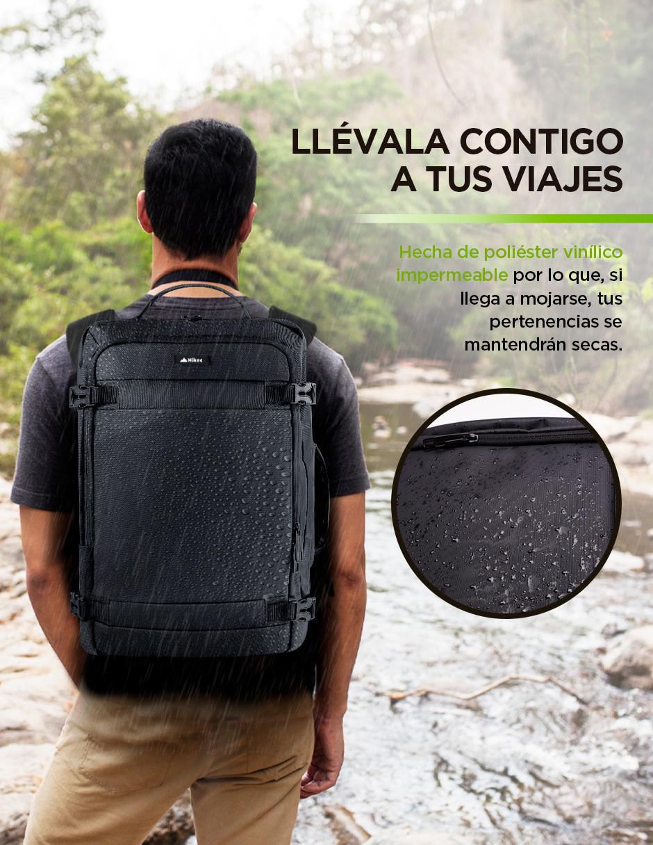 Mochila para viaje Hikeo impermeable unisex