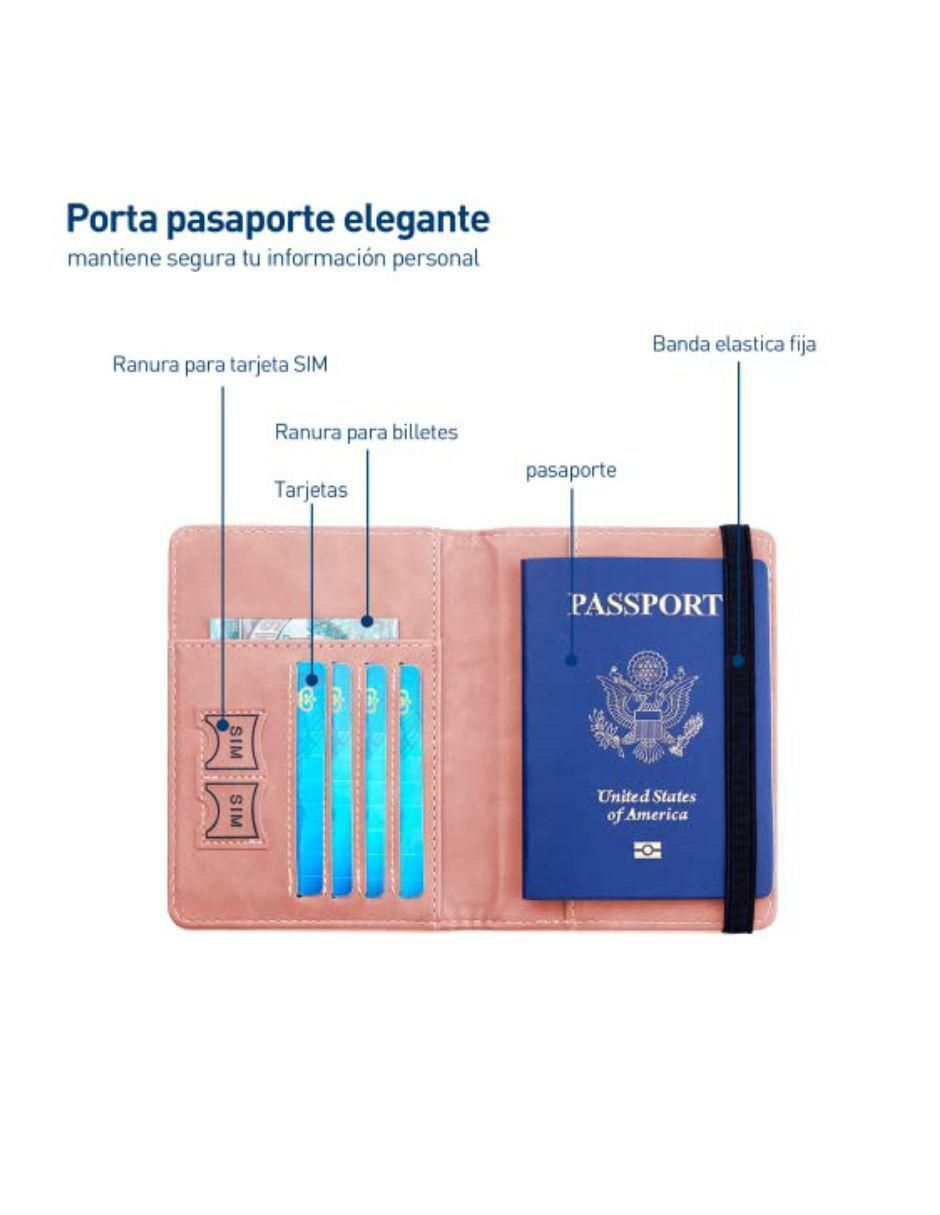 Porta pasaporte de sintético 2