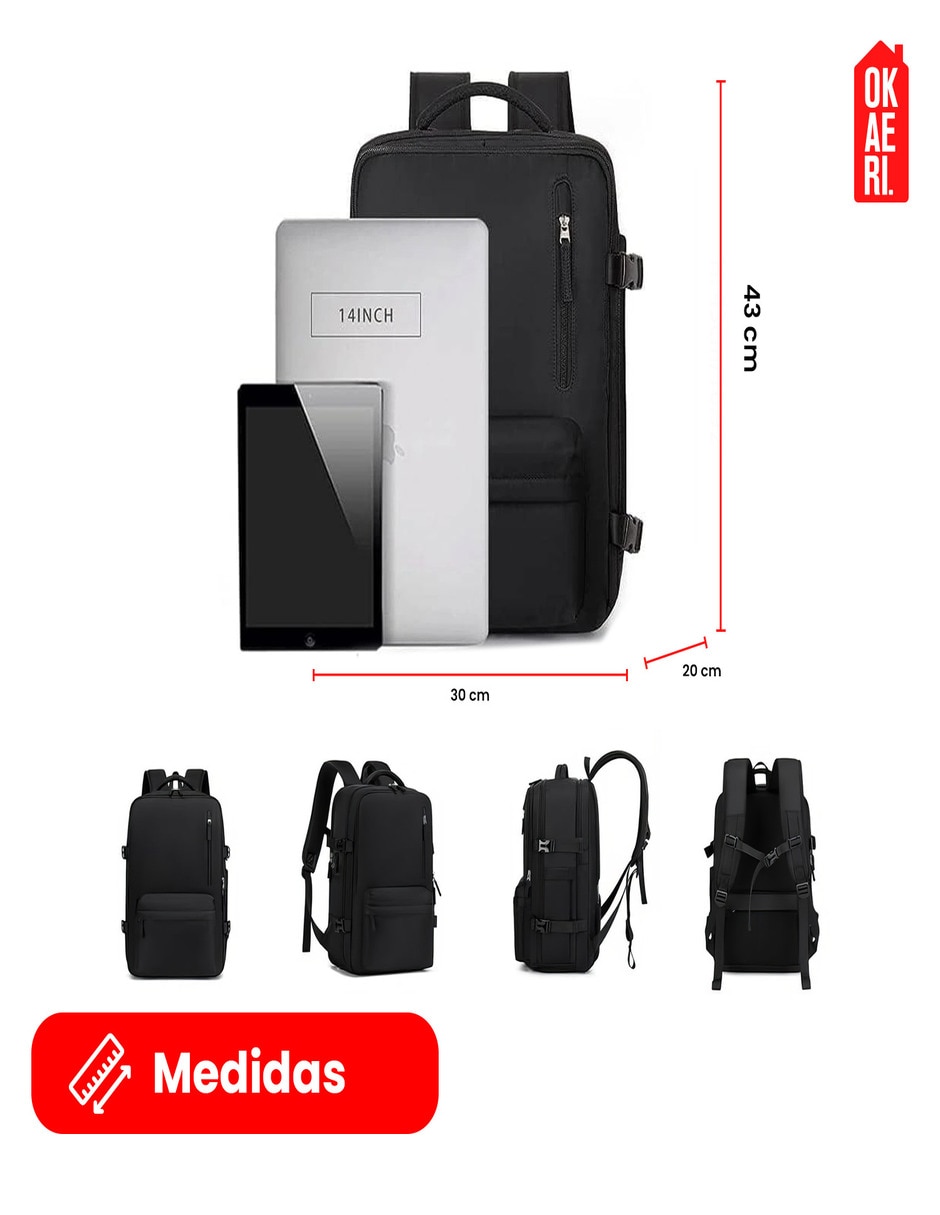 Mochila para viaje impermeable unisex 4