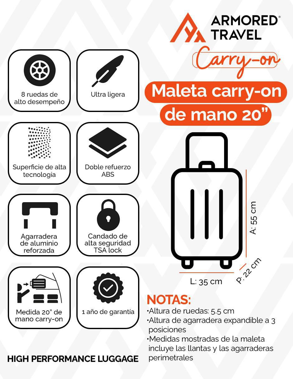 Maleta con ruedas de mano Carry-On Chess 7