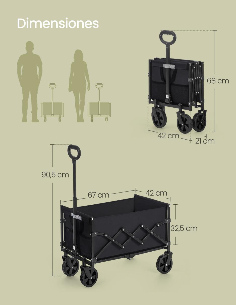 Carrito organizador armablre Songmics Home Sandy