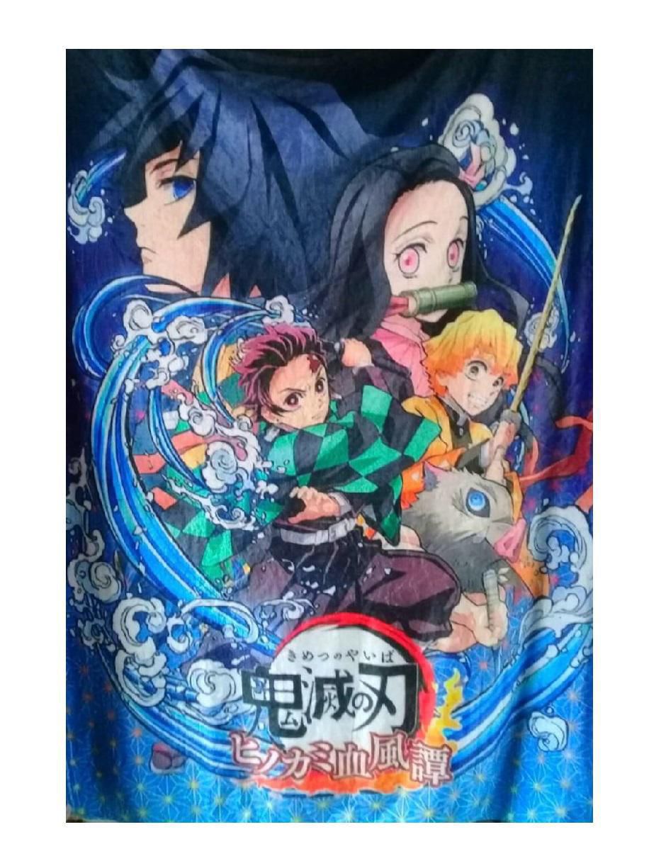 Cobija de tejido suave Demon Demon Slayer: Kimetsu No Yaiba 2