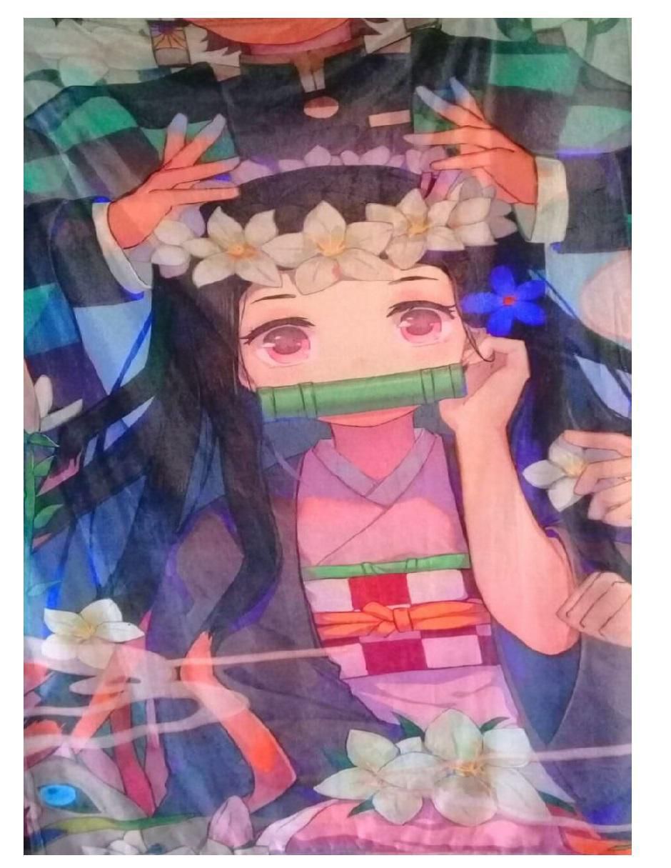Cobija de tejido microfibra Demon Slayer: Kimetsu No Yaiba