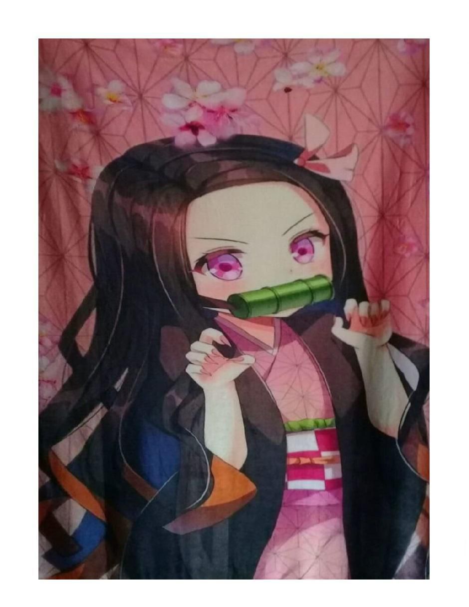 Cobija de tejido suave Nezuko Demon Slayer: Kimetsu No Yaiba 2