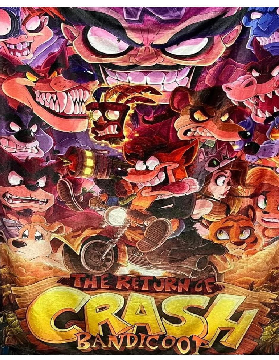 Cobija de tejido suave Bandicoot Crash Bandicoot
