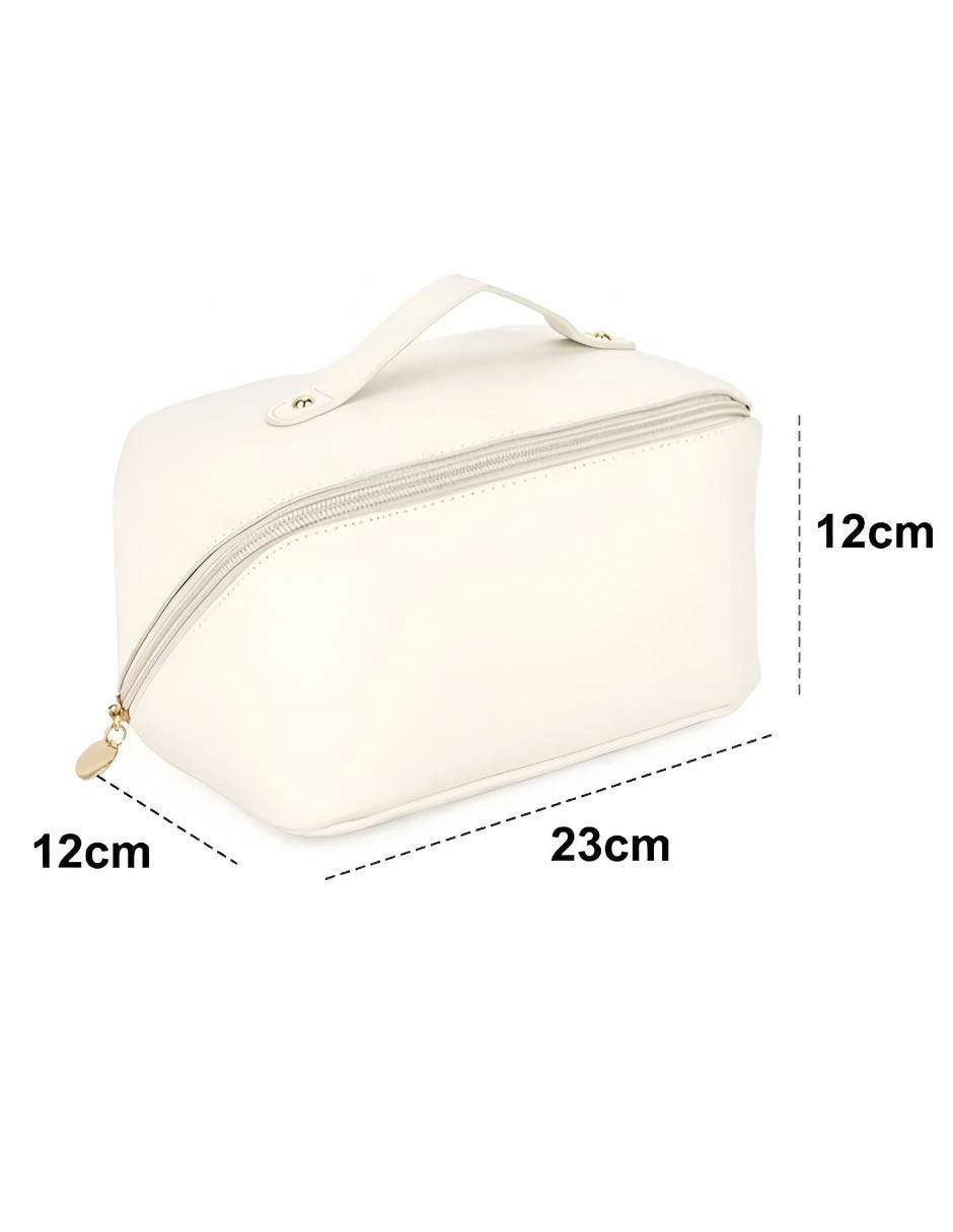 Cosmetiquera multiusos impermeable de cuero unisex