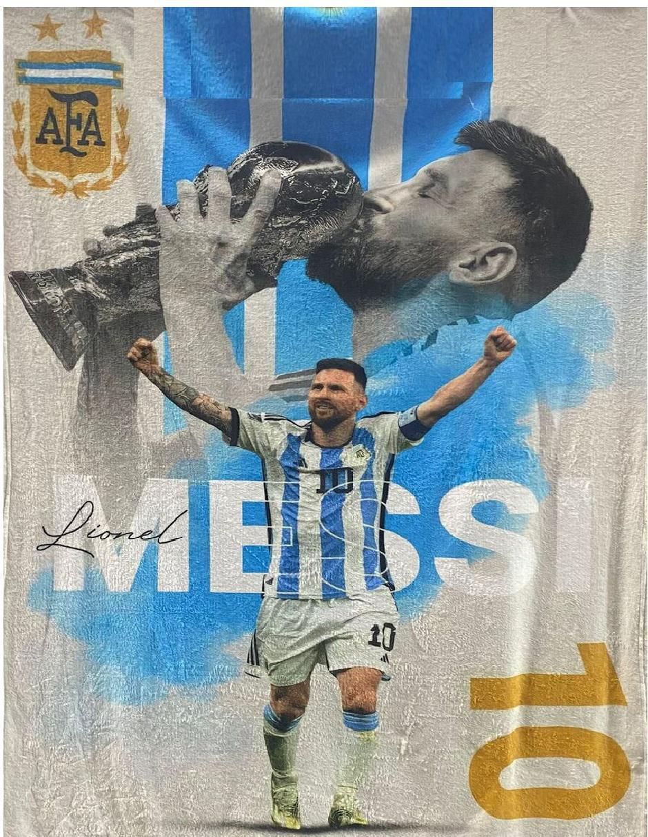 Cobija de tejido suave Messi