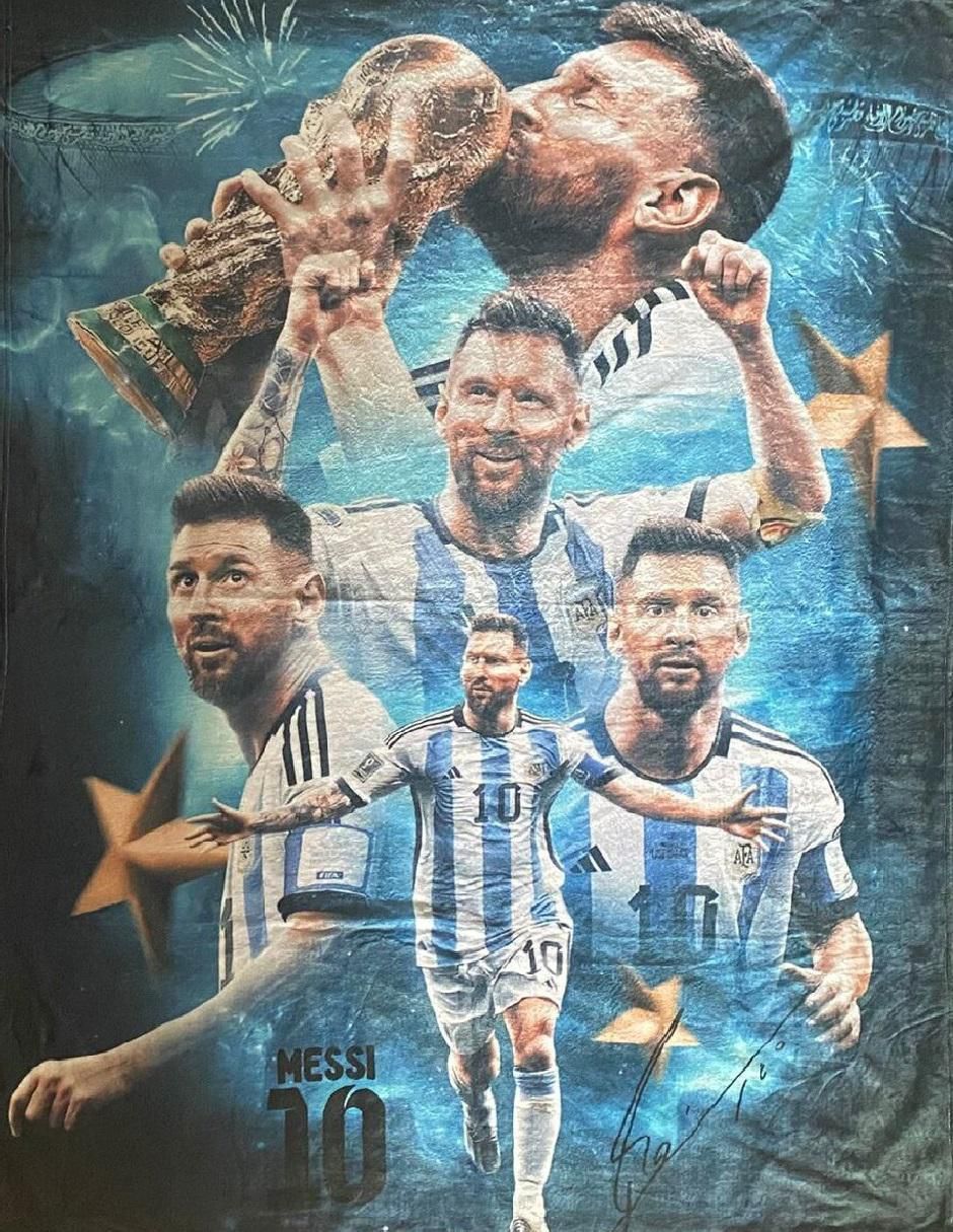 Cobija de tejido suave Messi