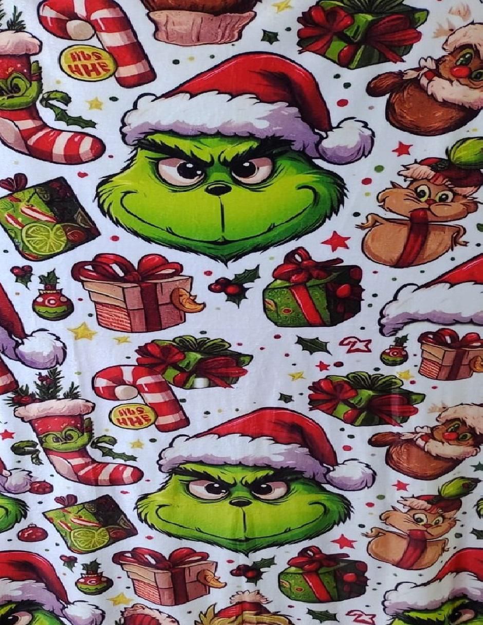 Cobija de tejido suave Grinch