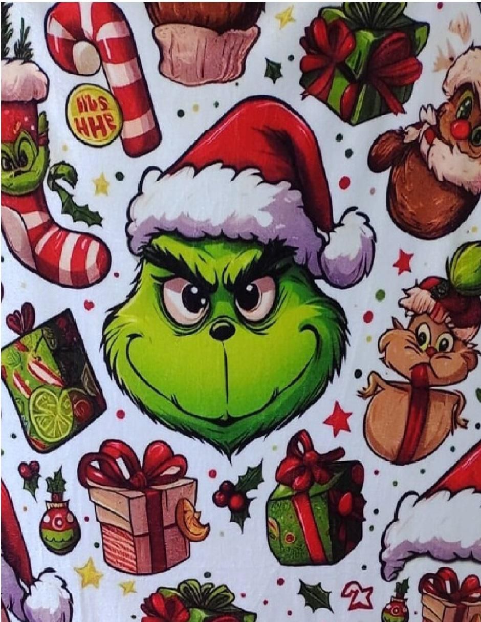 Cobija de tejido suave Grinch 2
