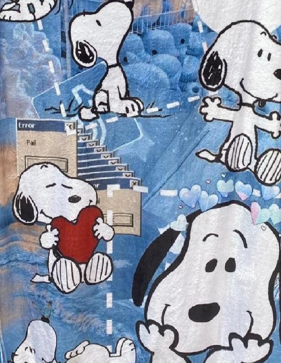 Cobija de tejido suave Generica Snoopy