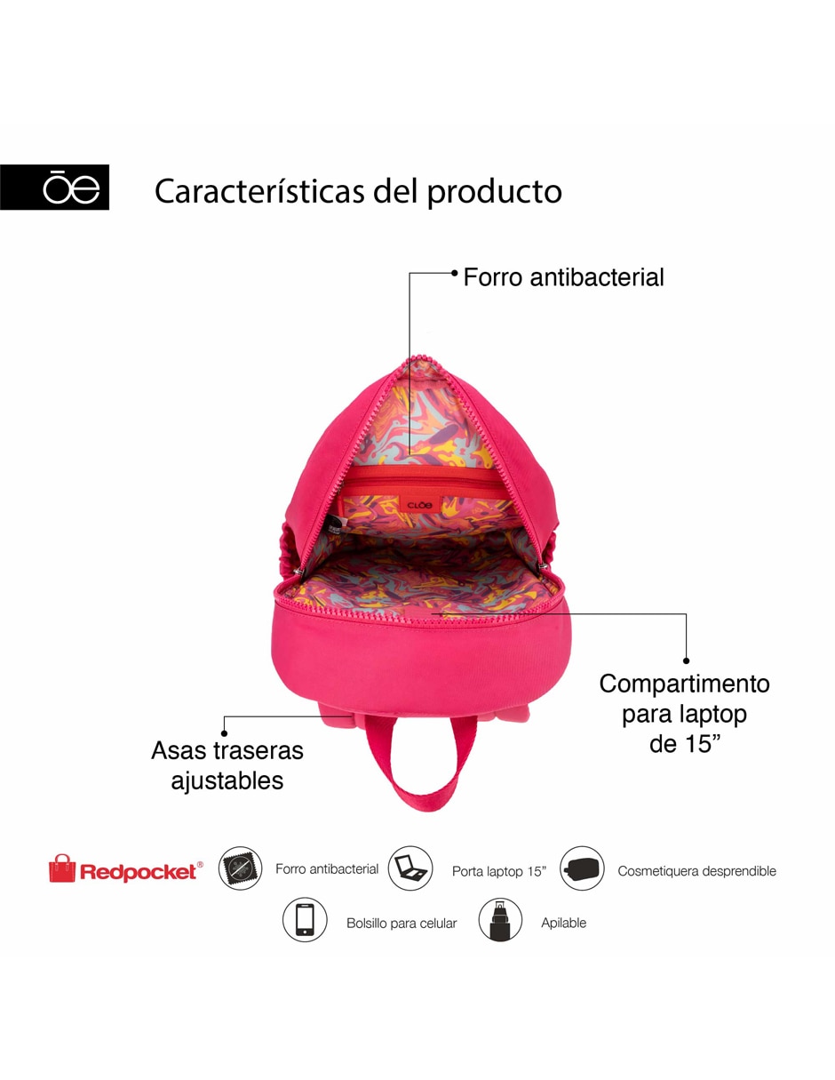 Mochila para viaje Cloe Robali para mujer