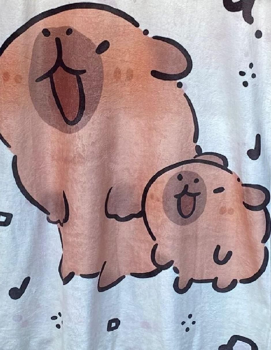 Cobija de tejido suave Capibara 2