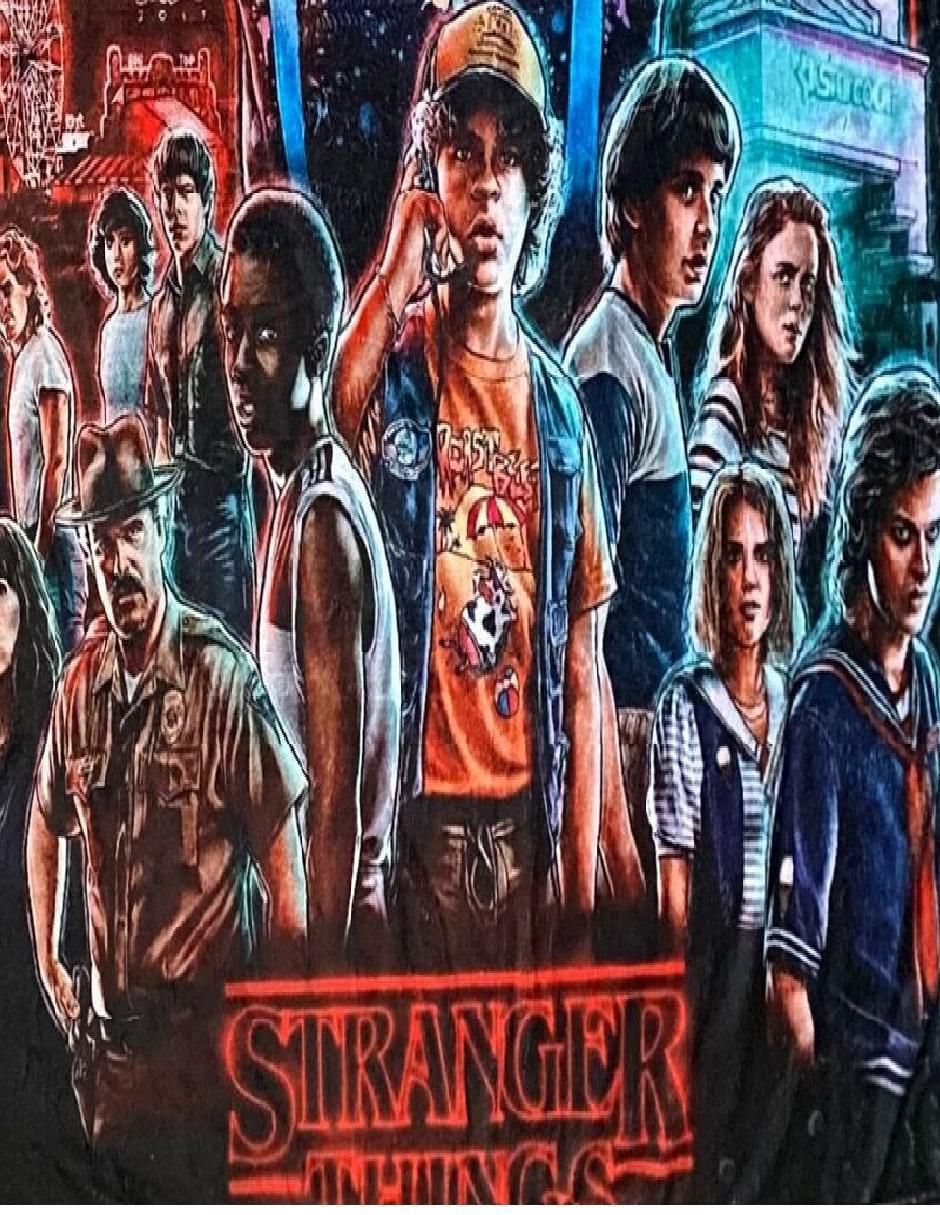 Cobija de tejido suave Generica Stranger Things unisex