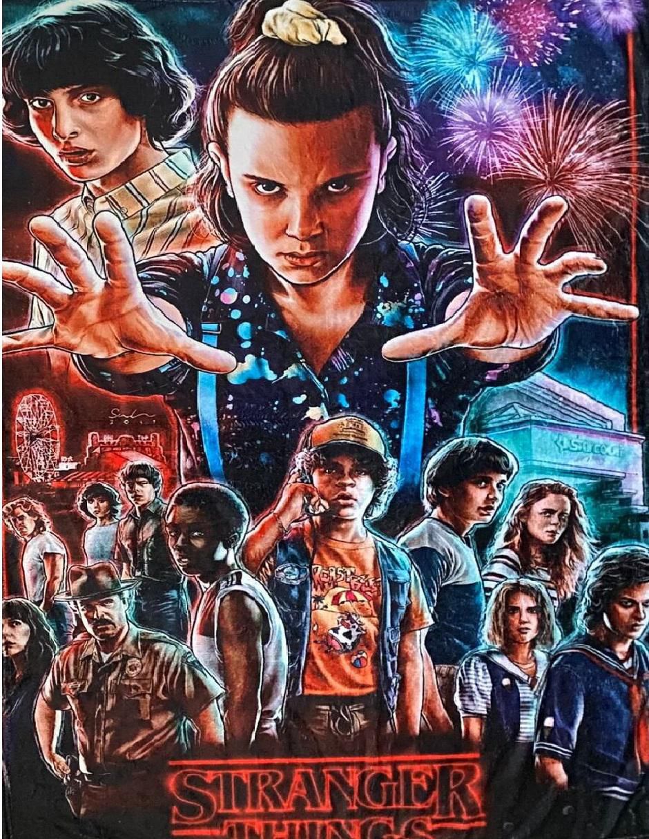 Cobija de tejido suave Generica Stranger Things unisex