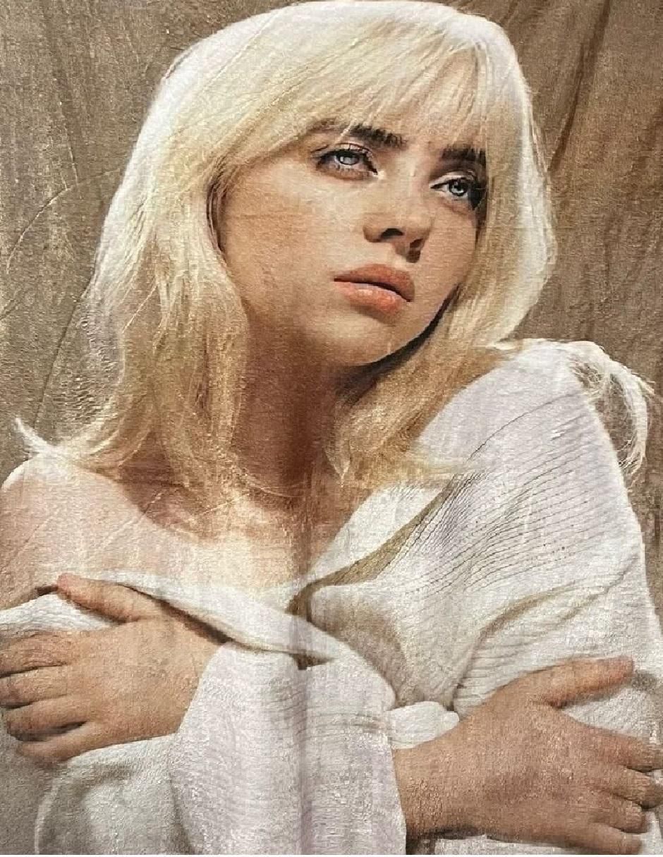 Cobija de tejido suave Billie Eilish 2