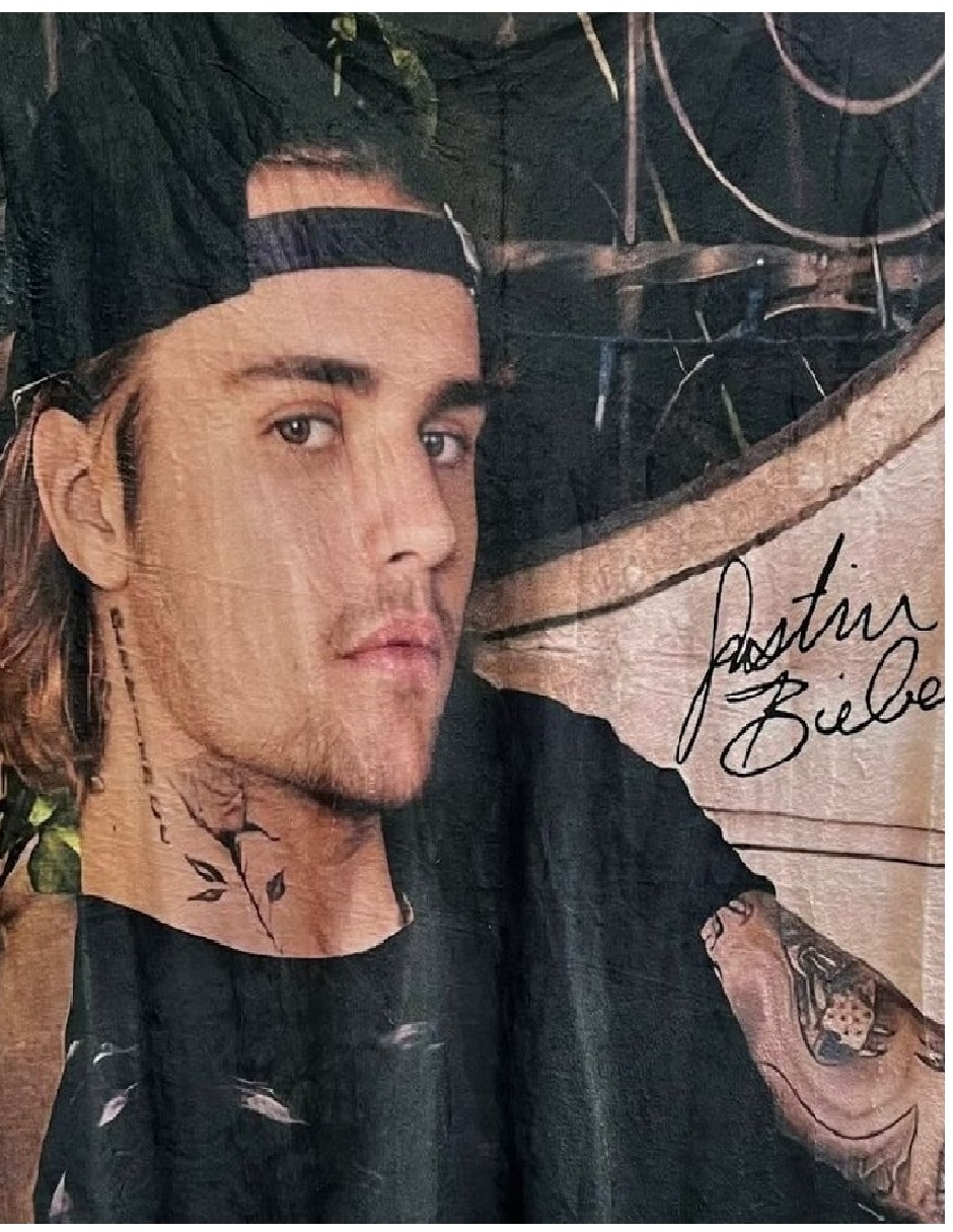 Cobija de tejido suave Justin Bieber 2