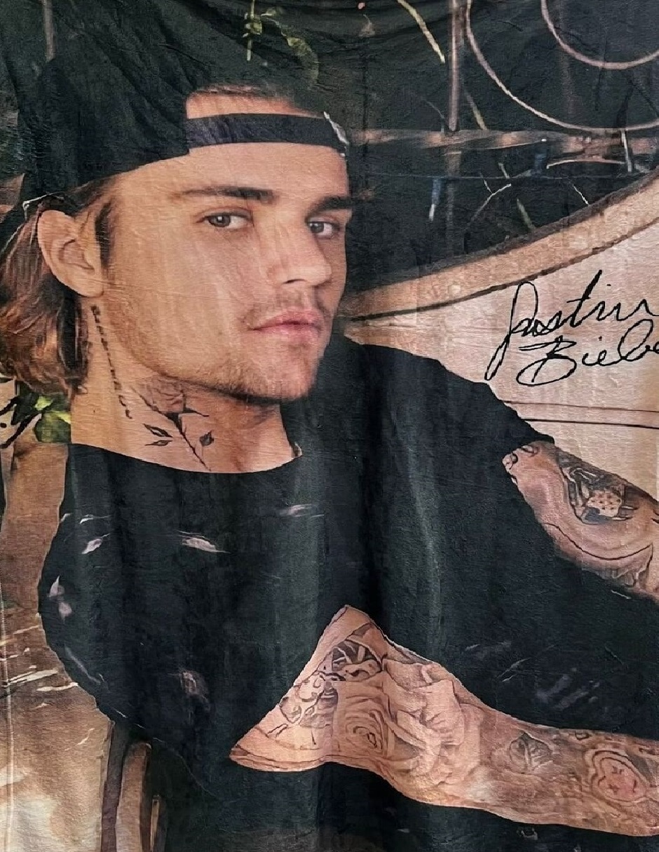 Cobija de tejido suave Justin Bieber