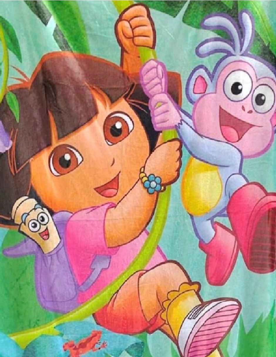 Cobija de tejido suave Generica Dora la exploradora para niña