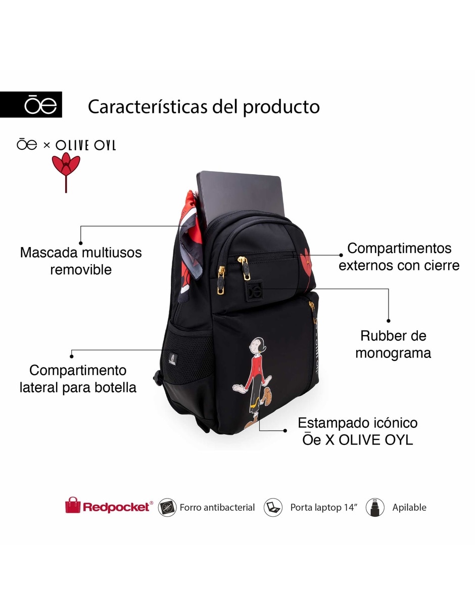 Mochila casual cloe olive 2026 no