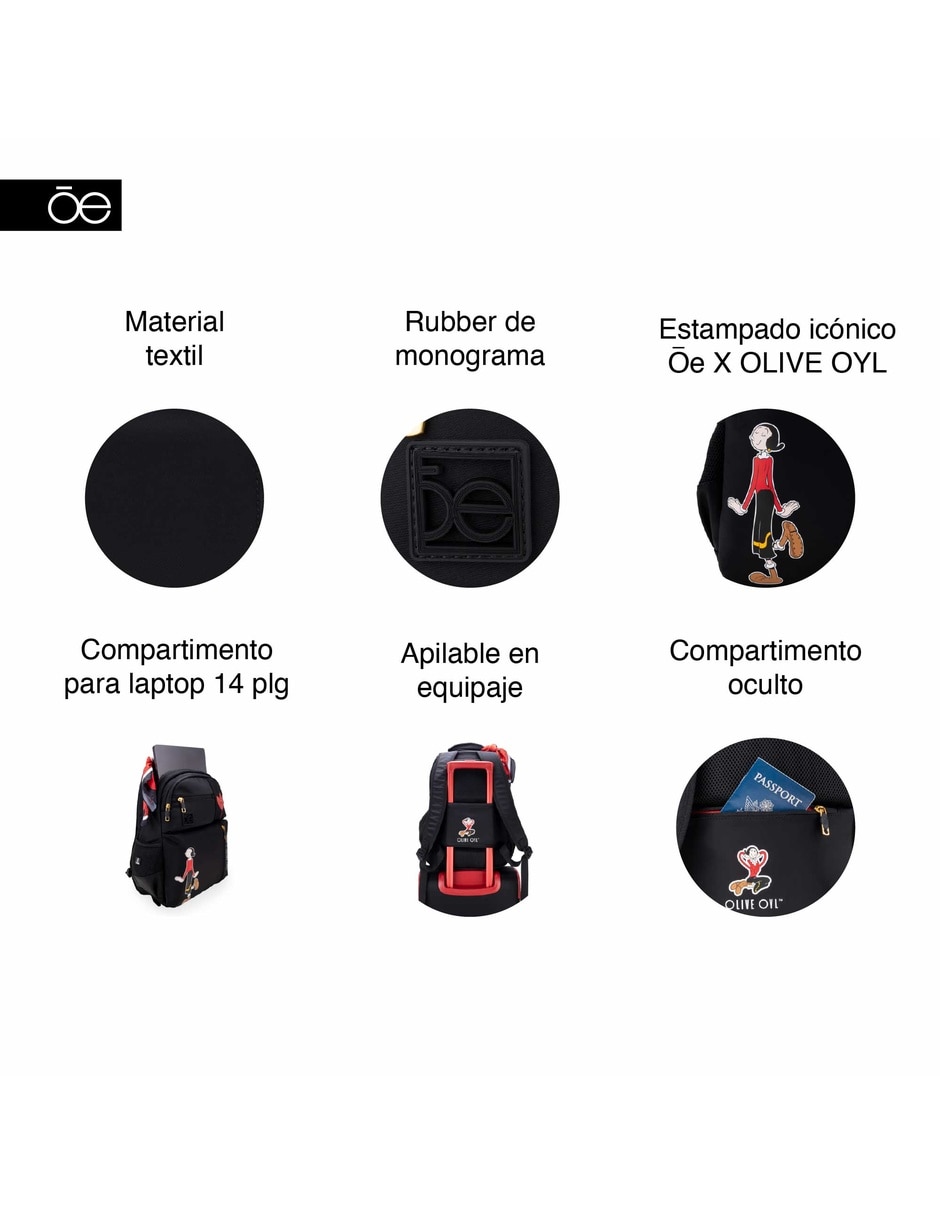 Mochila casual cloe olive 2026 no