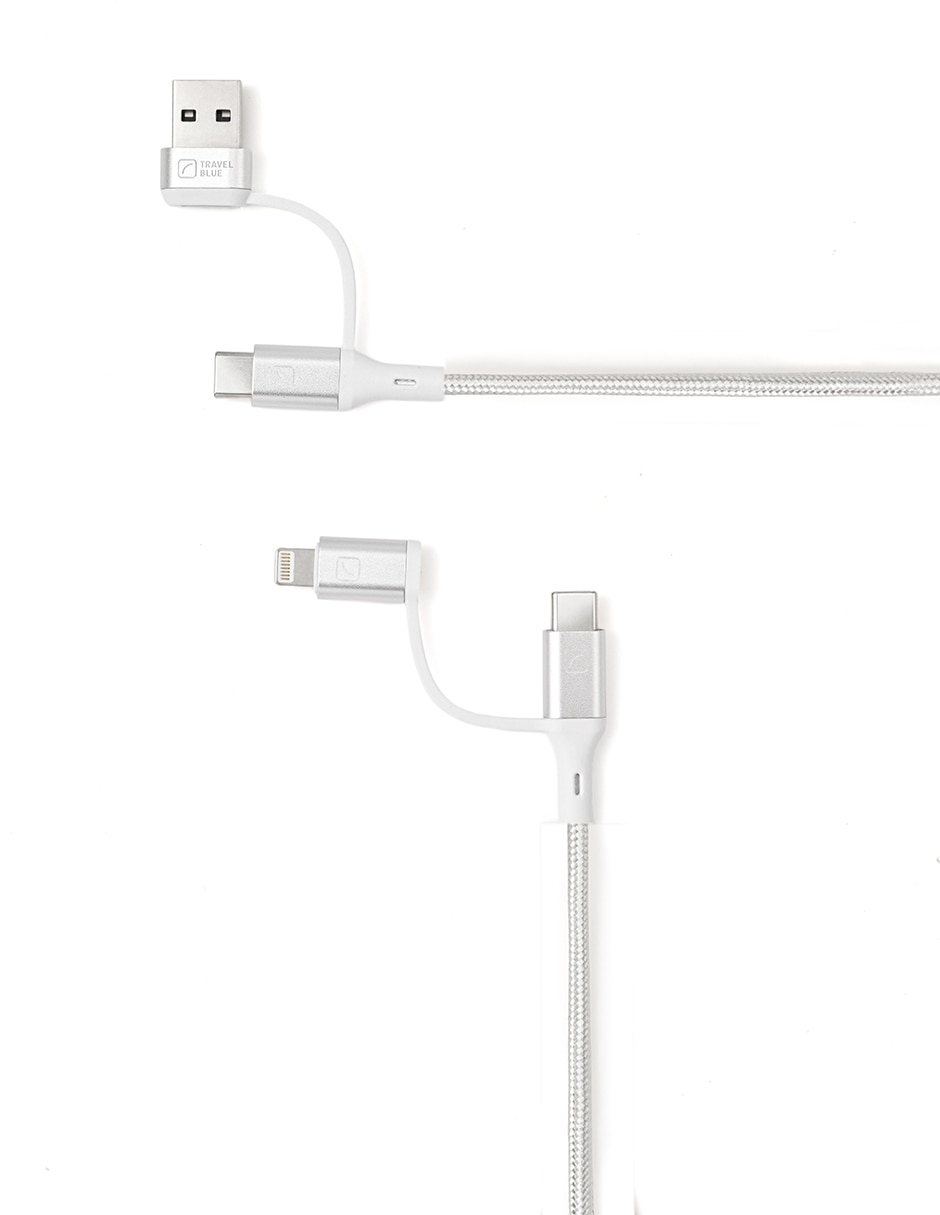 Cable Lightning micro USB y tipo C de 1 m 5