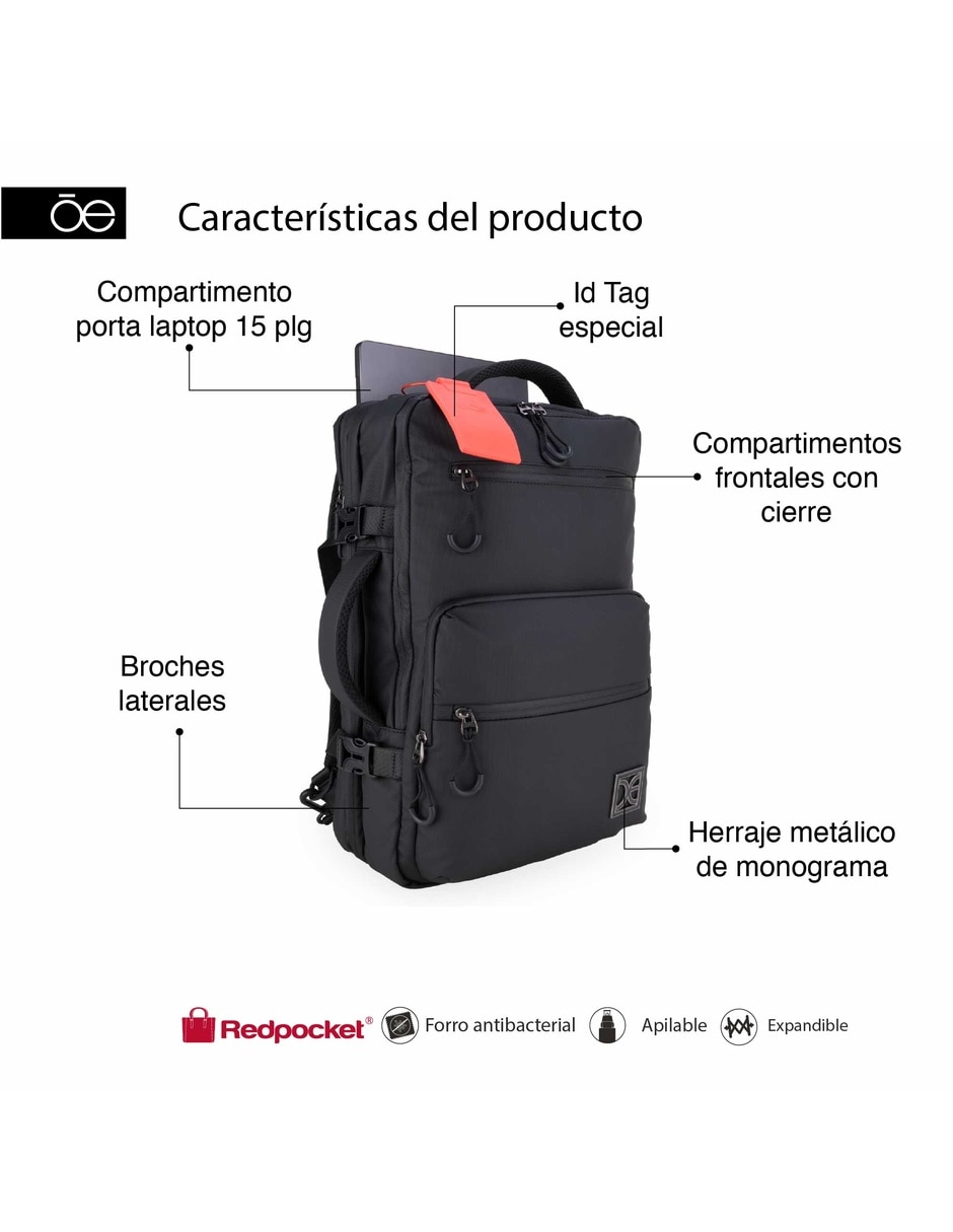 Mochila con portalaptop Alaxia unisex 3
