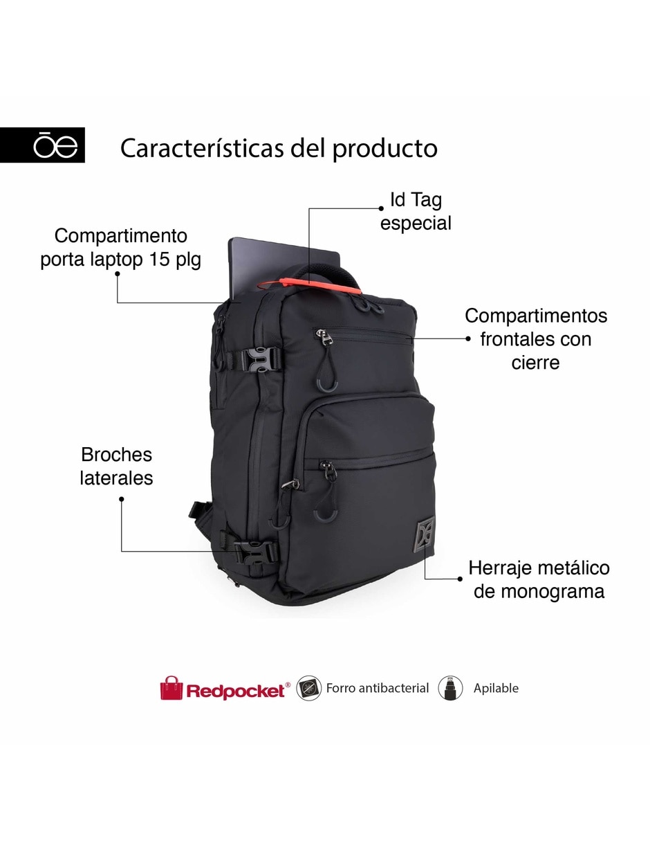 Mochila con portalaptop Alaxia unisex 4