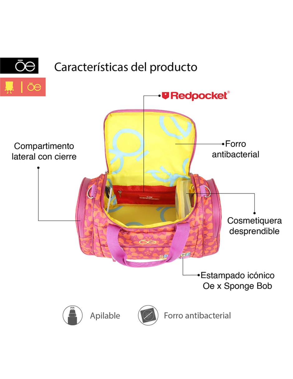 Bolsa duffel Proyecto Bob Esponja de poliéster unisex 4