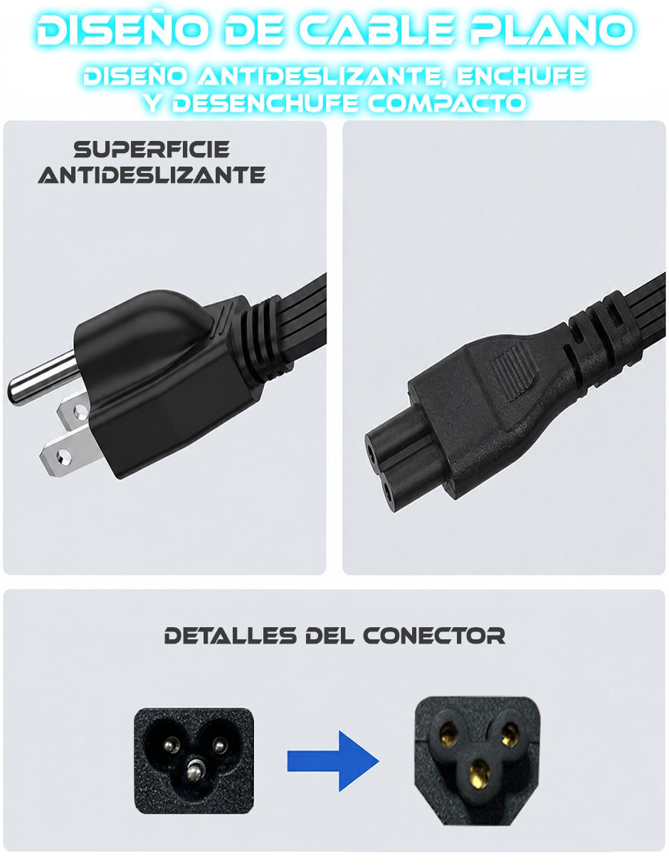 Cable cargador a tipo iec de 1.5 m 4