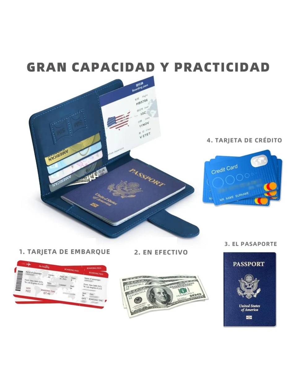 Porta pasaporte de Nylon 4