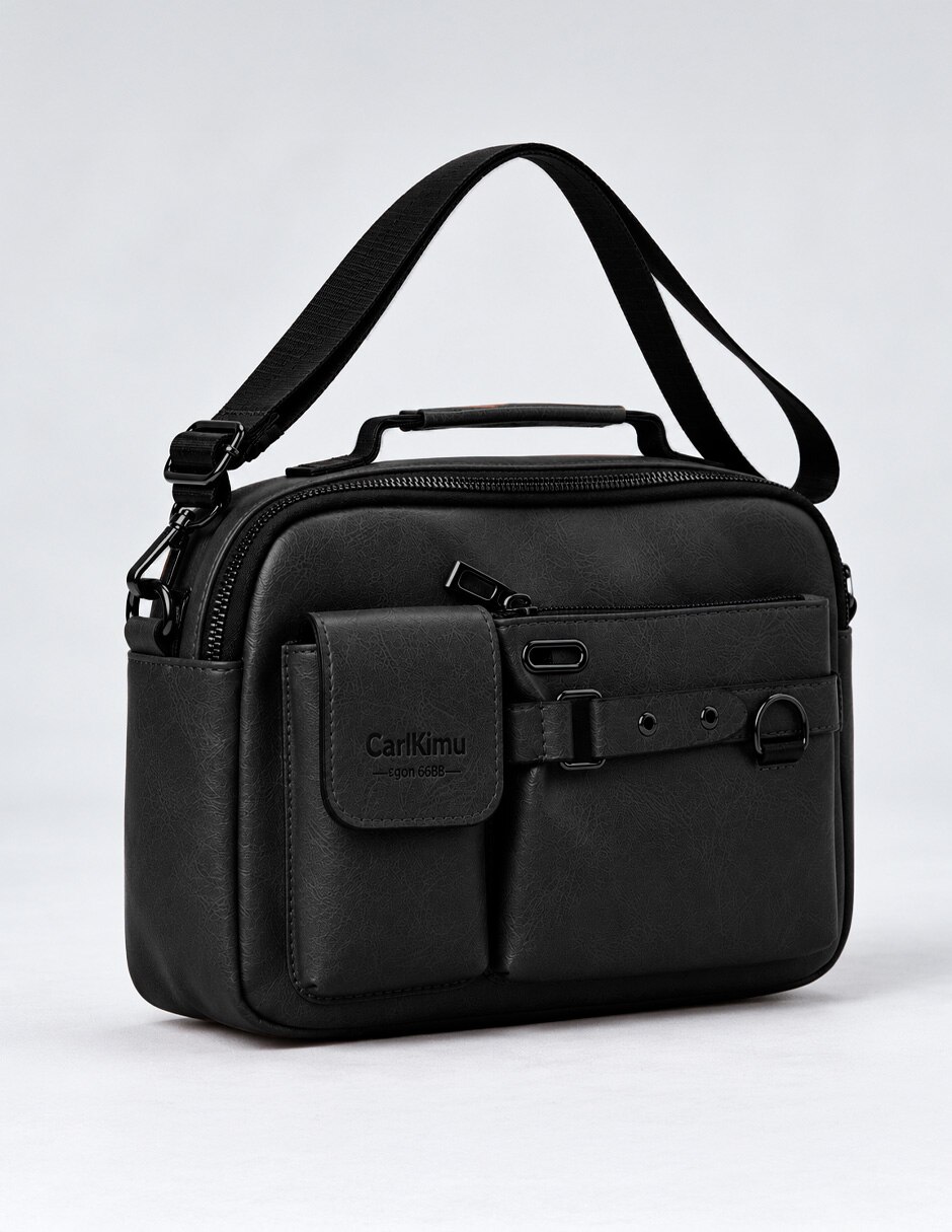 Bolsa bandolera lisa de punto unisex 3