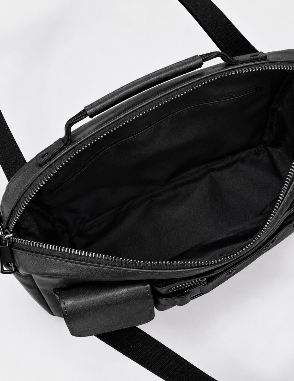 Bolsa bandolera lisa de punto unisex 4