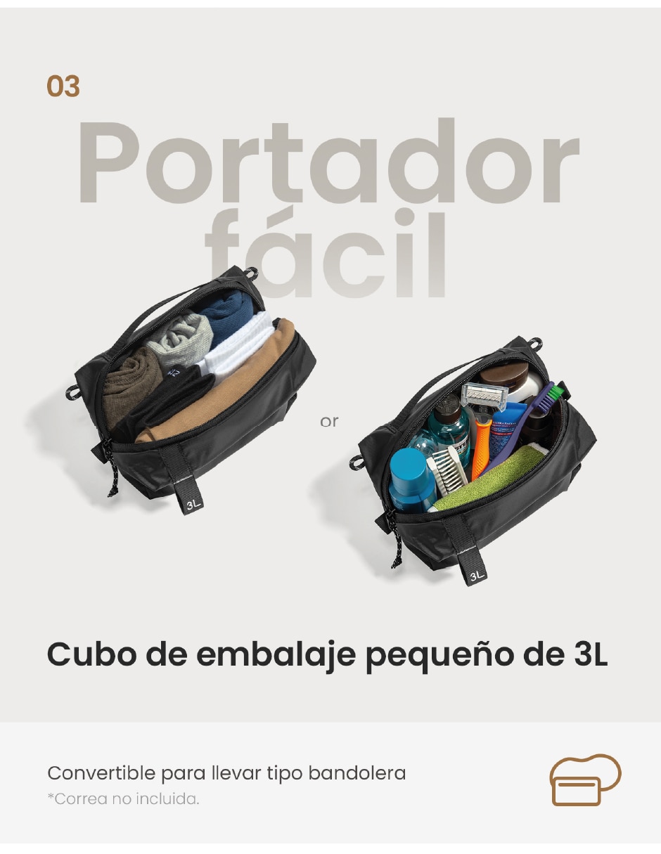 Set bolsa organizadora viaje impermeable 3 cierre 4